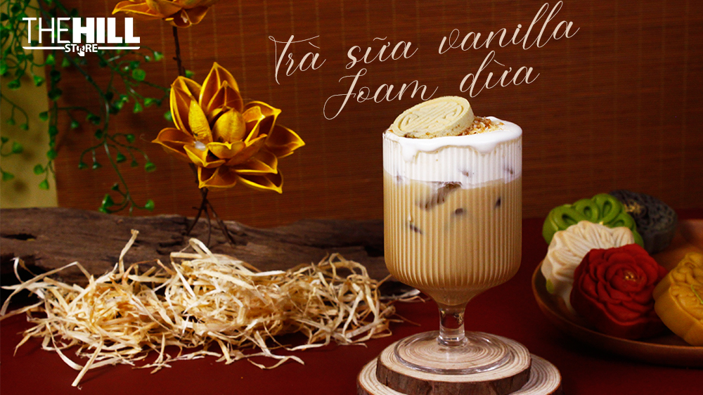 🥥 Trà Sữa Marron Foam Dừa – Hương Vị Đậm Đà, Say Đắm Lòng Người