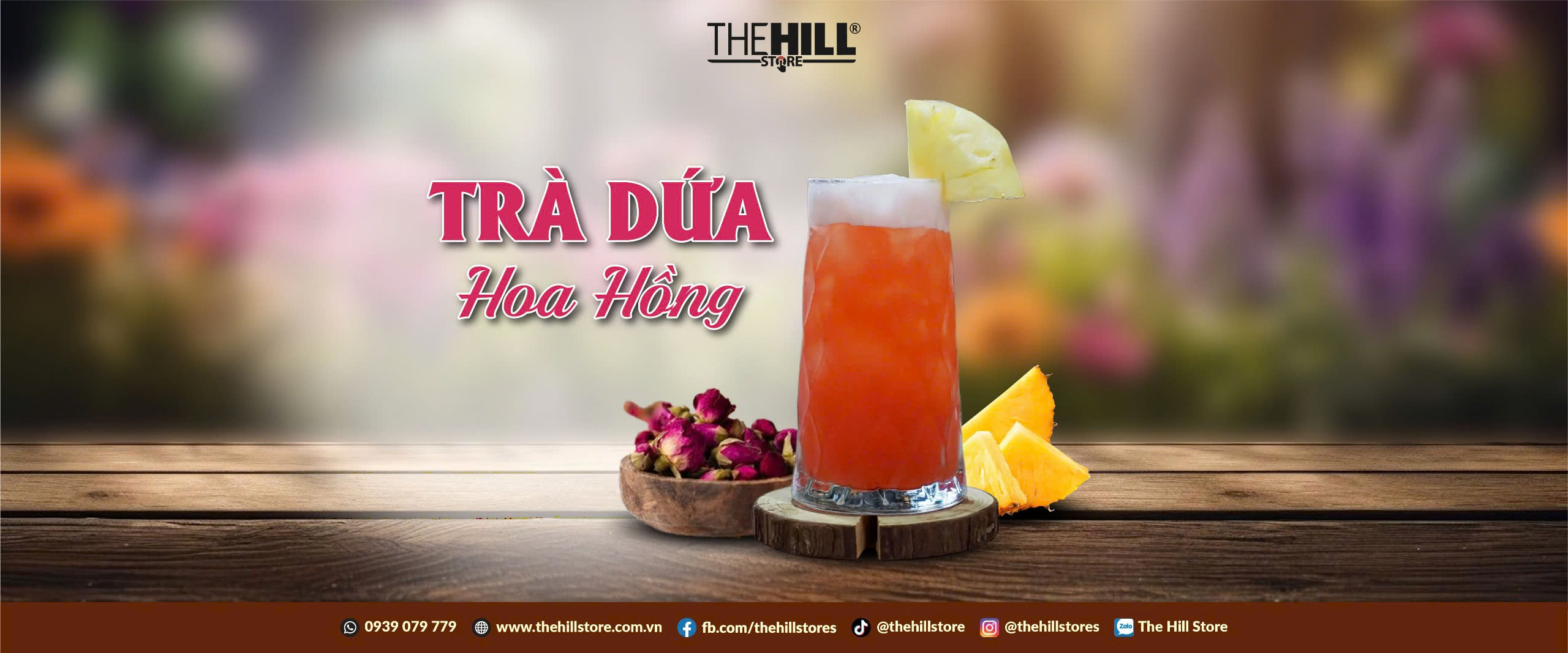 🌹 TRÀ DỨA HOA HỒNG – HƯƠNG VỊ LÃNG MẠN, TƯƠI MÁT VÀ ĐẦY CẢM XÚC