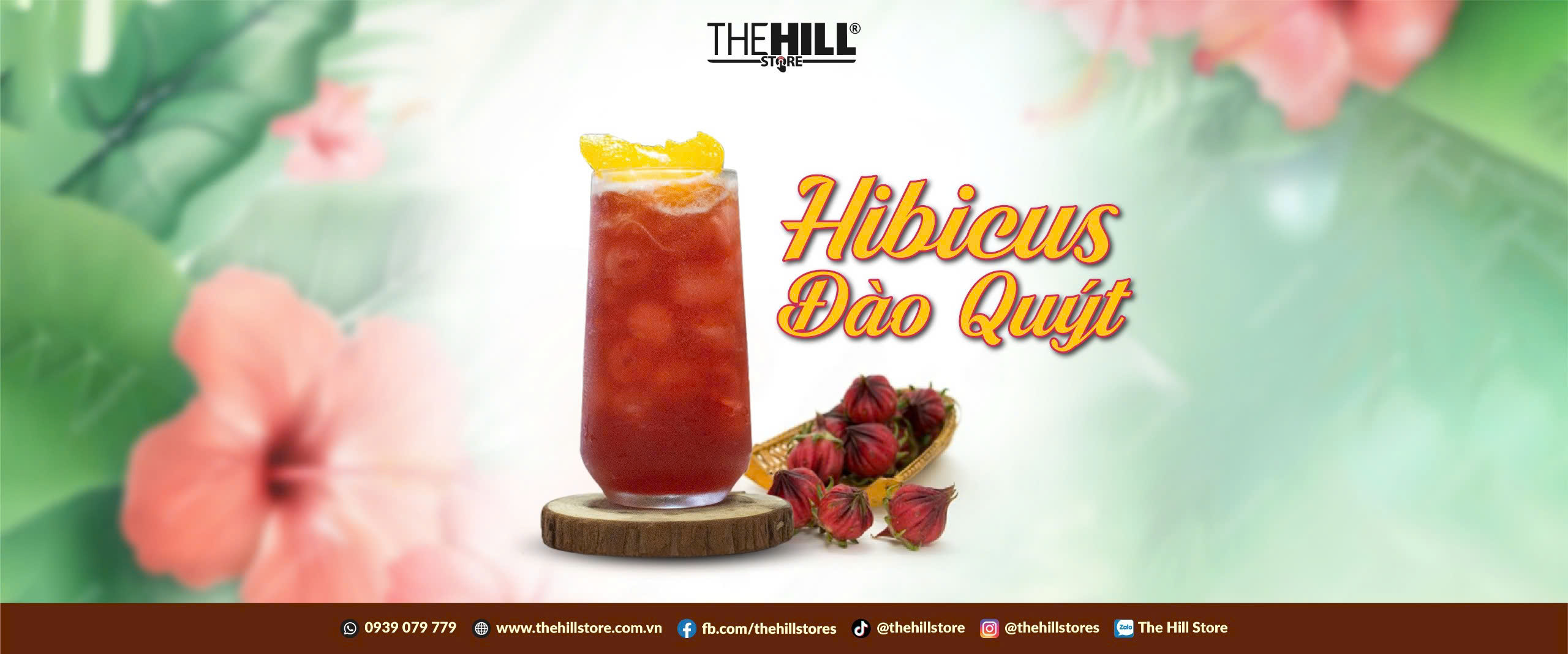 🌸 Hibiscus Đào Quýt – Sắc đỏ quyến rũ, hương vị bùng nổ! 🍑